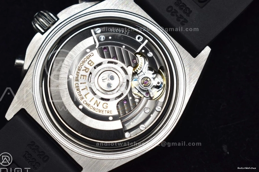 43mm 1:1 Thermal Navitimer BLS Chrono A Blk SS LE 430 Best B01 L-Green Version 0310